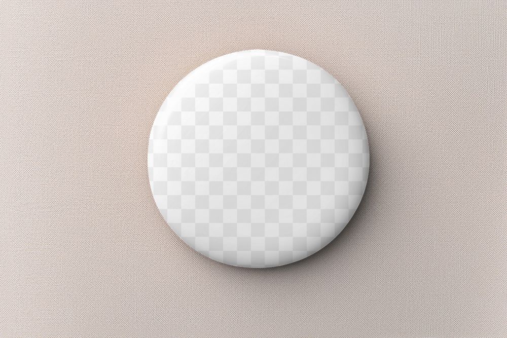 Pin badge png mockup, transparent design