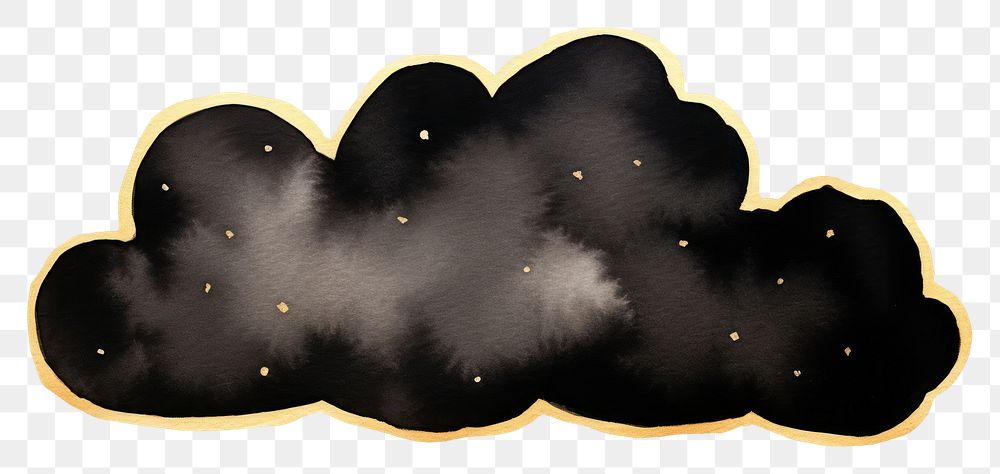 PNG Black color cute cloud white background darkness cartoon.
