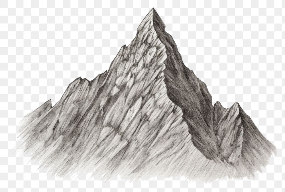 PNG  Drawing mountain nature sketch paper.