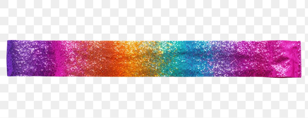 PNG Rainbow glitter texture pattern adhesive strip purple white background accessories