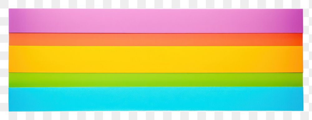 PNG Rainbow paper adhesive strip art white background creativity.