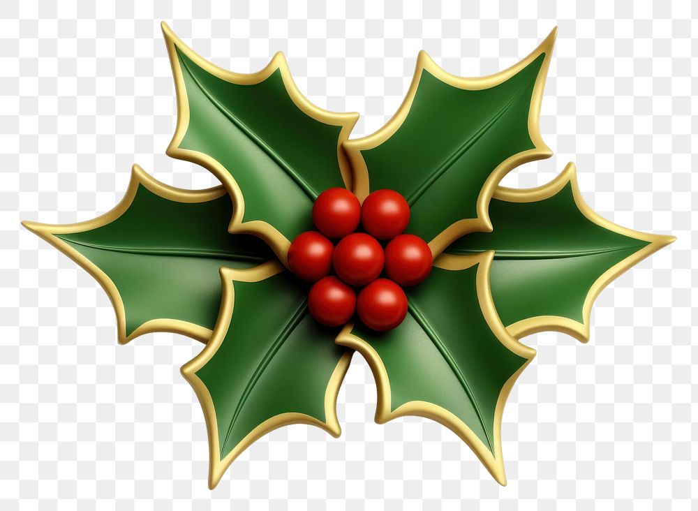PNG Christmas holly leaf plant food white background.