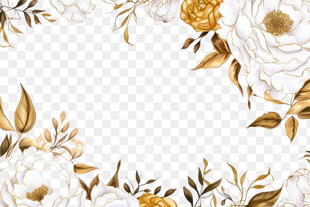 PNG  Peony border frame backgrounds pattern white.