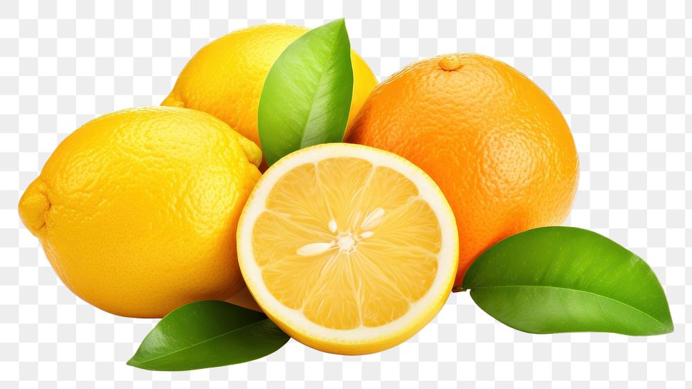 PNG Fresh citrus fruits grapefruit lemon plant