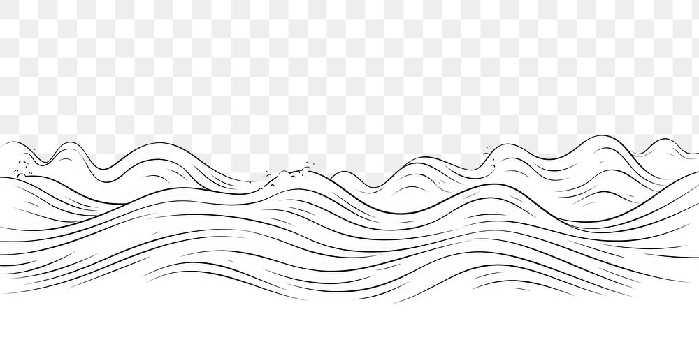 PNG Wave sketch backgrounds drawing.