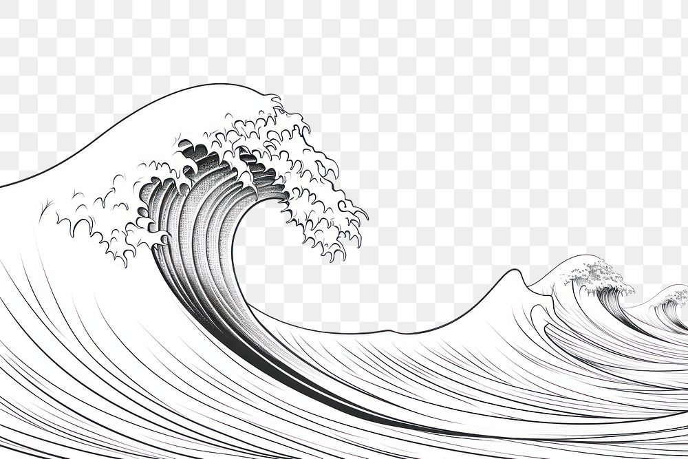PNG Wave sketch outdoors drawing