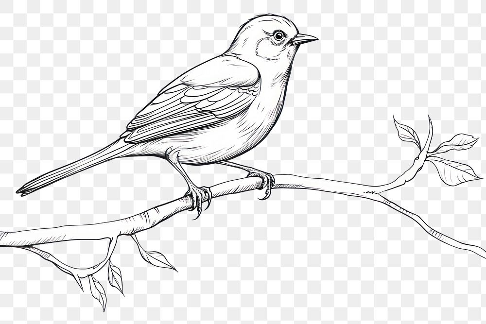 PNG Bird sketch drawing animal.