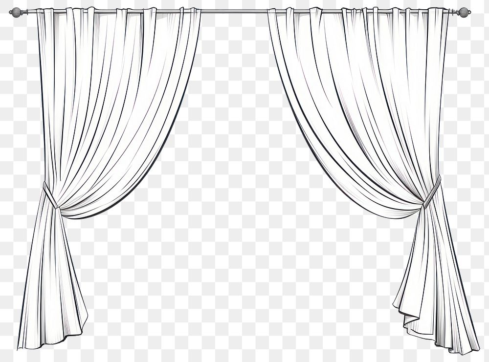 PNG Curtains sketch line 