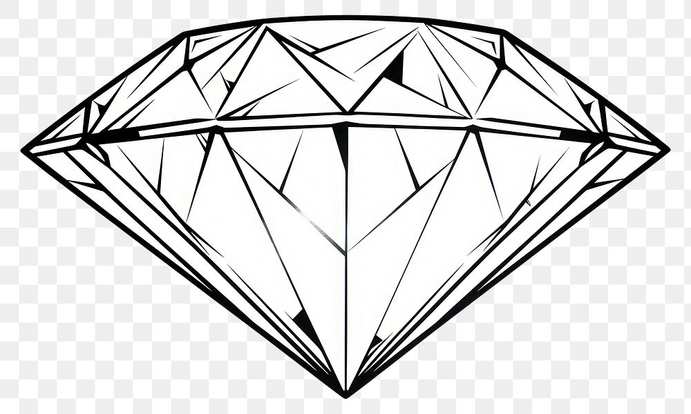 PNG Diamond jewelry sketch line.