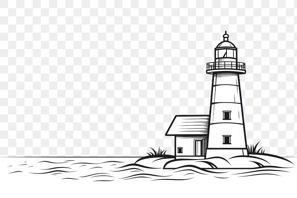 PNG Lighthouse sketch architecture building.