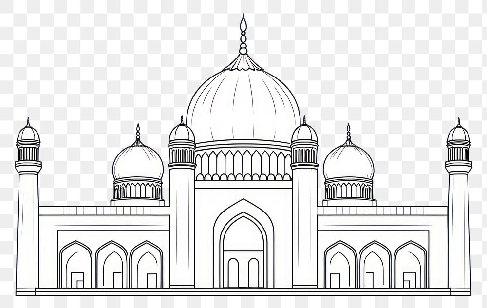 PNG Mosque sketch architecture building.
