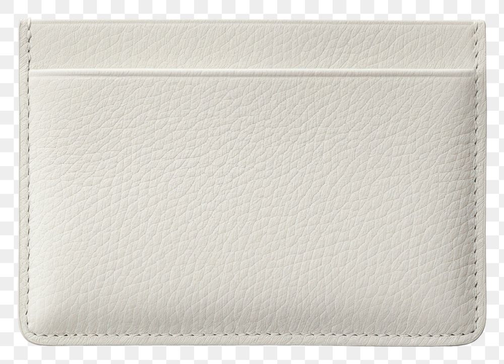 PNG White leather card holder wallet white background accessories.