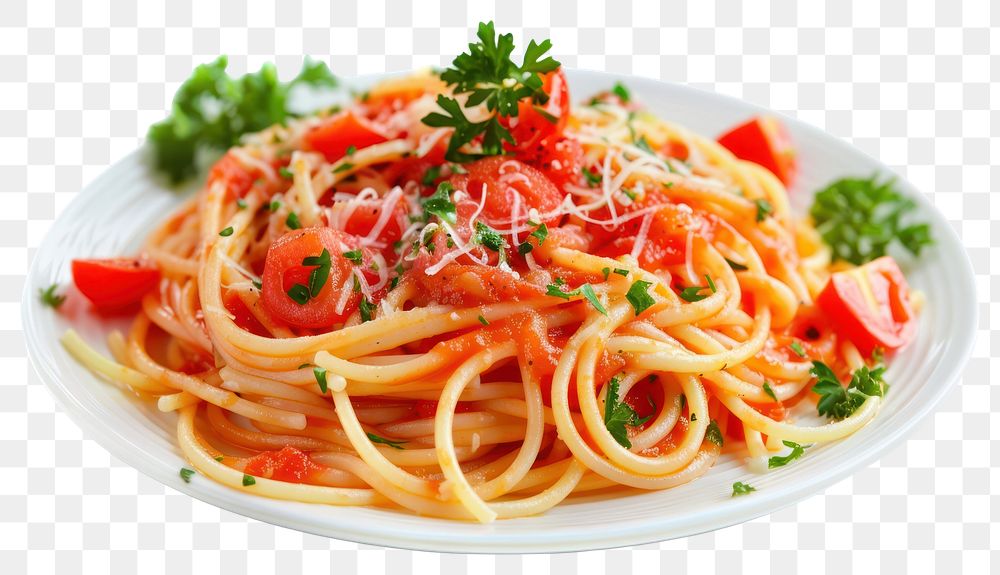 PNG  Spaghetti spaghetti pasta plate.