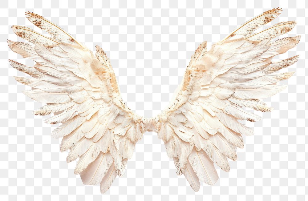 PNG  Angel wings white bird white background