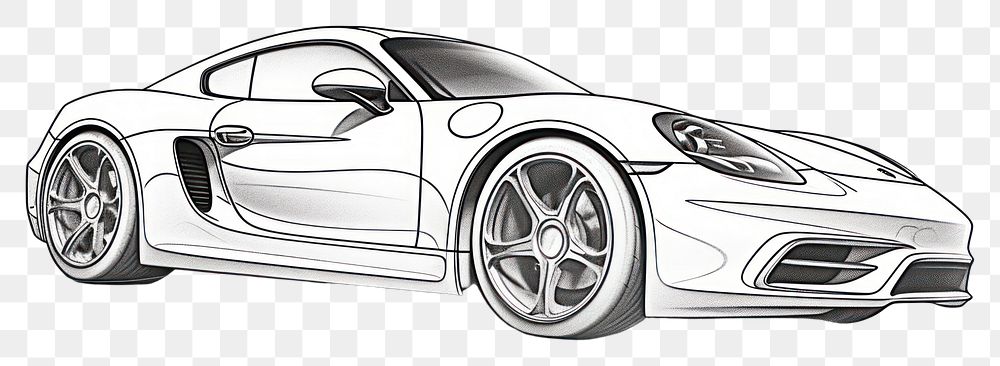 PNG Sportscar sketch vehicle drawing.