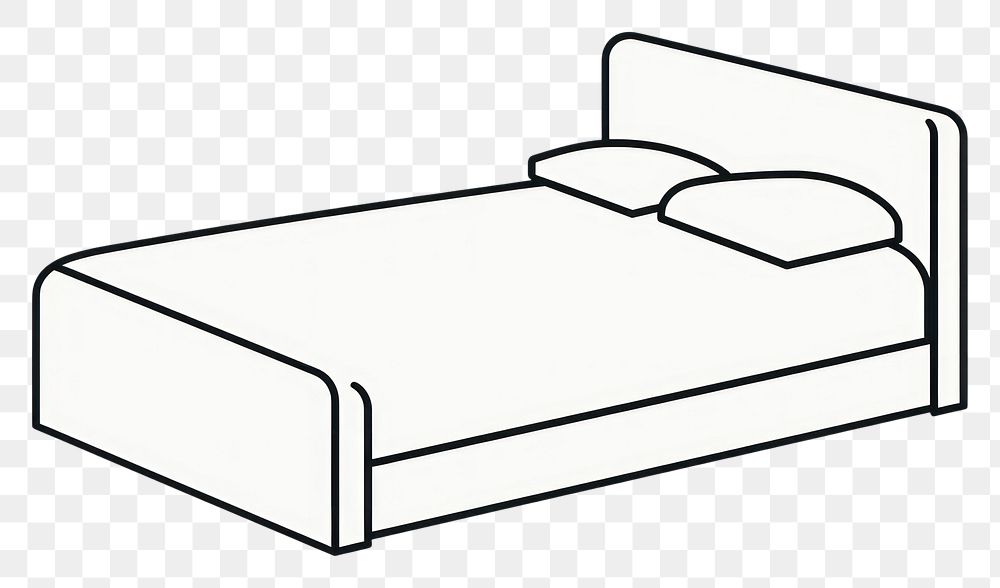 PNG Man sleep on a bed furniture bedroom cartoon.
