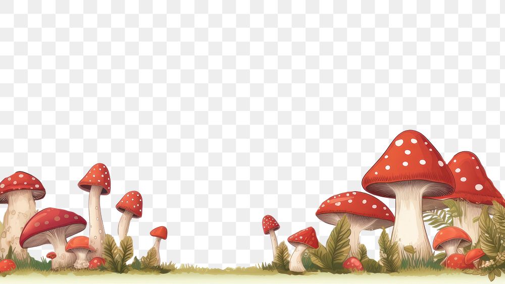 PNG Mushroom plant white background copy space.