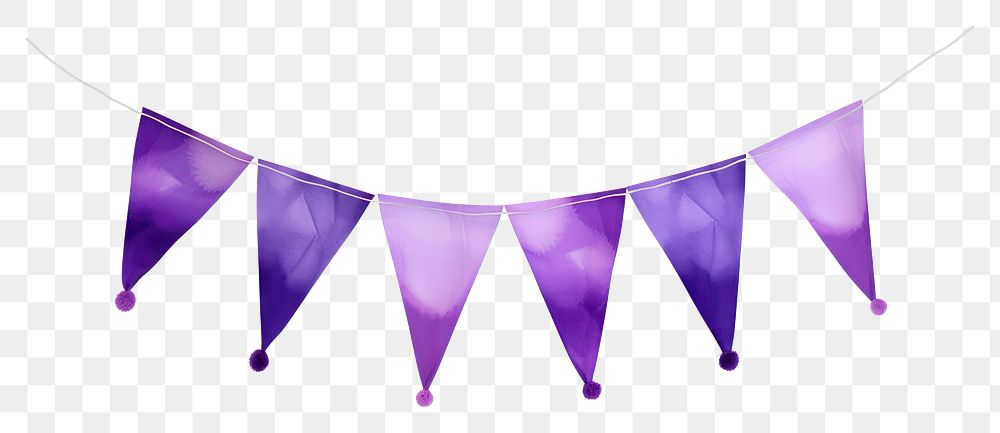 PNG Purple bunting brithday line white background clothesline.