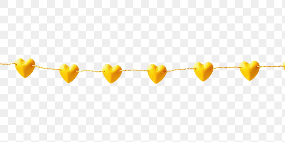 PNG Yellow mini heart line white background celebration.