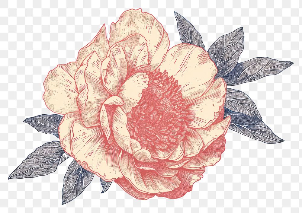 PNG  Peony drawing flower sketch.