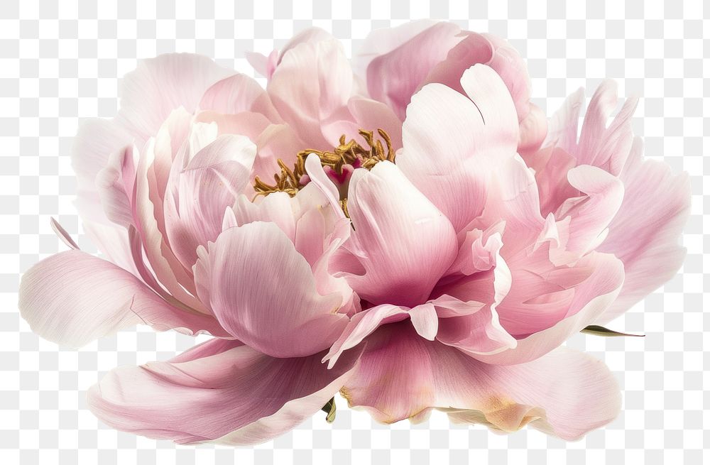 PNG  Pale pink peony blossom flower petal.