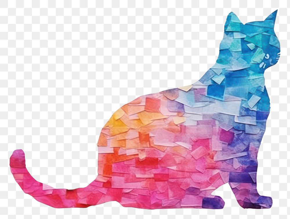 PNG Color silhouette cat shape art mammal animal.