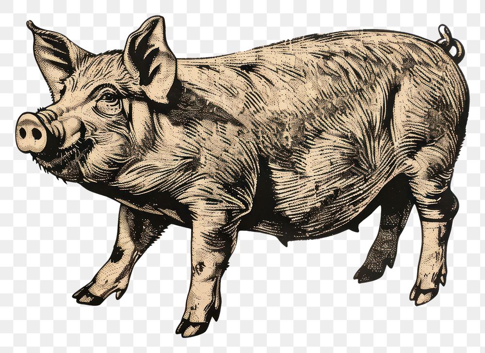 PNG Pig animal mammal boar.