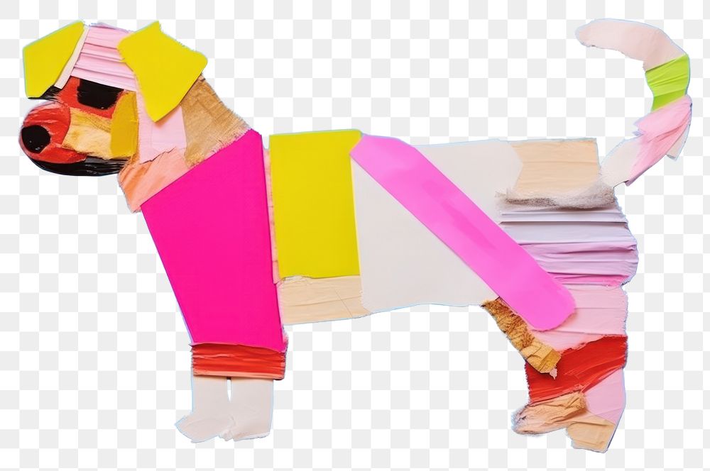 PNG Minimal simple dog art craft paper.