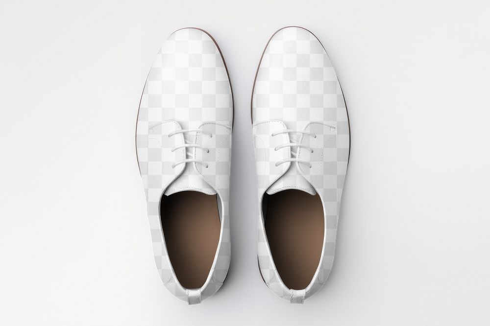 Oxford shoes png product mockup, transparent design