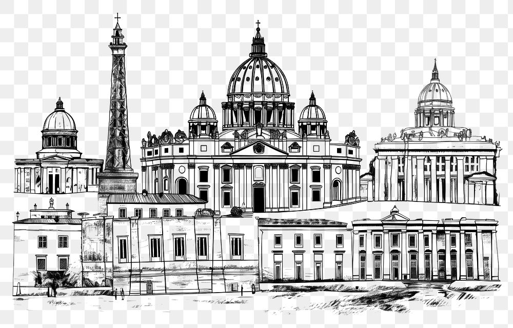 PNG Liner sketches Rome drawing architecture.