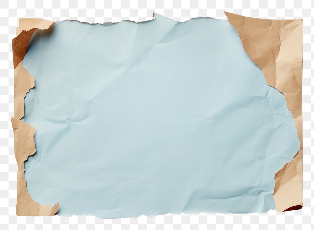 PNG Ripped blue pastel paper white background rectangle turquoise.