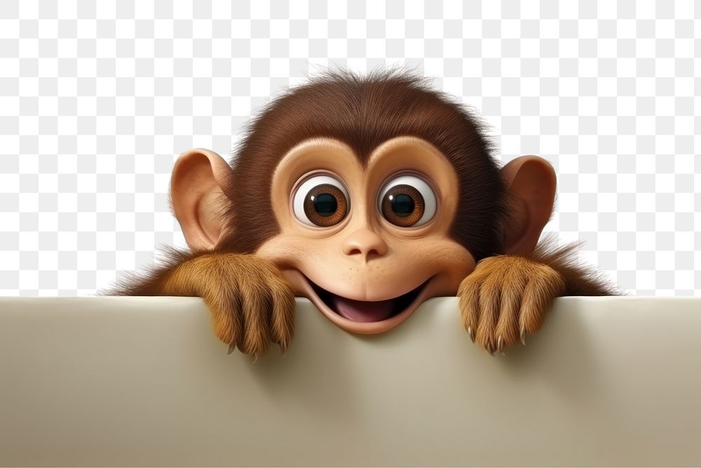 PNG Monkey mammal animal representation.