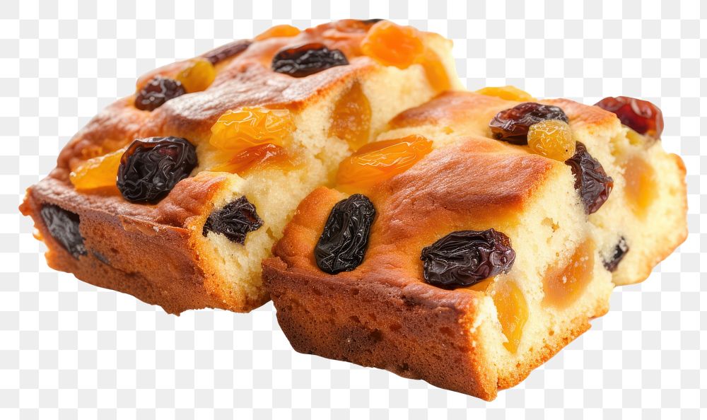 PNG Cake containing raisins prunes and dried apricots food white background fruitcake.