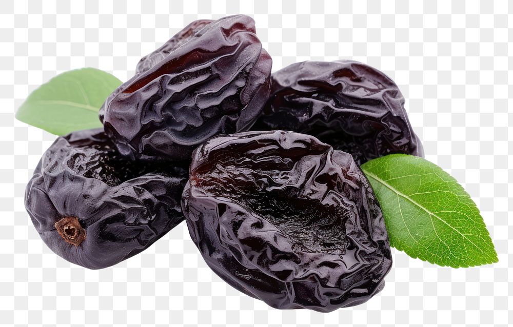 PNG Prunes dried fruit plant food white background.