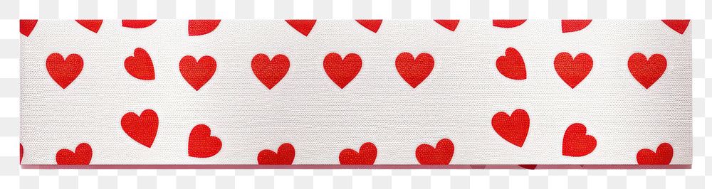 PNG  Decorative tape adhesive strip pattern heart white background.