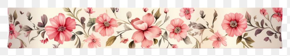 PNG  Decorative tape adhesive strip pattern flower plant.