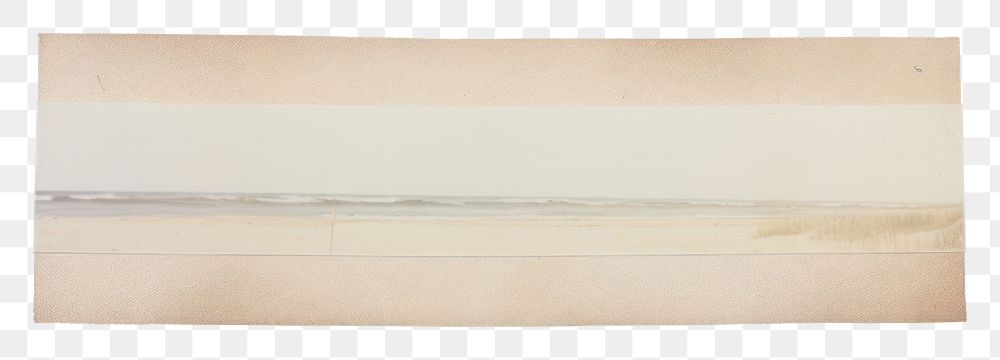 PNG Tape stuck on the beach paper white background rectangle.