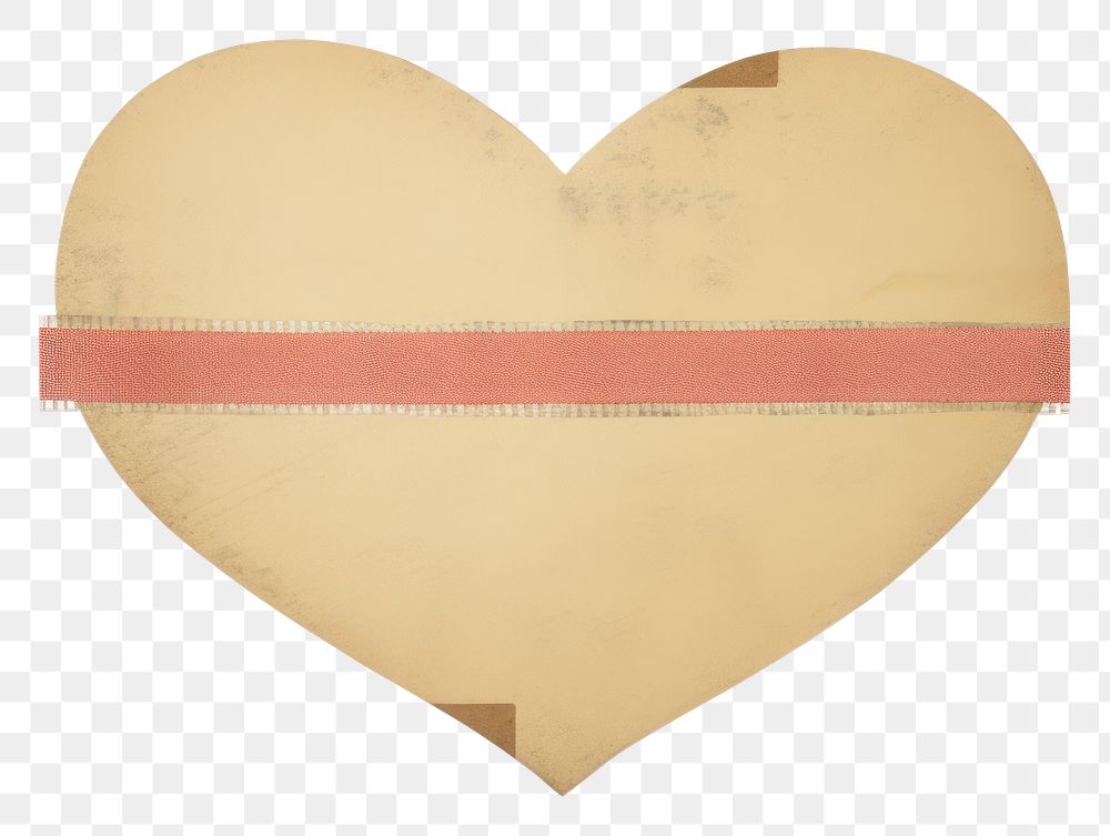 PNG  Tape stuck on the heart paper white background undergarment.