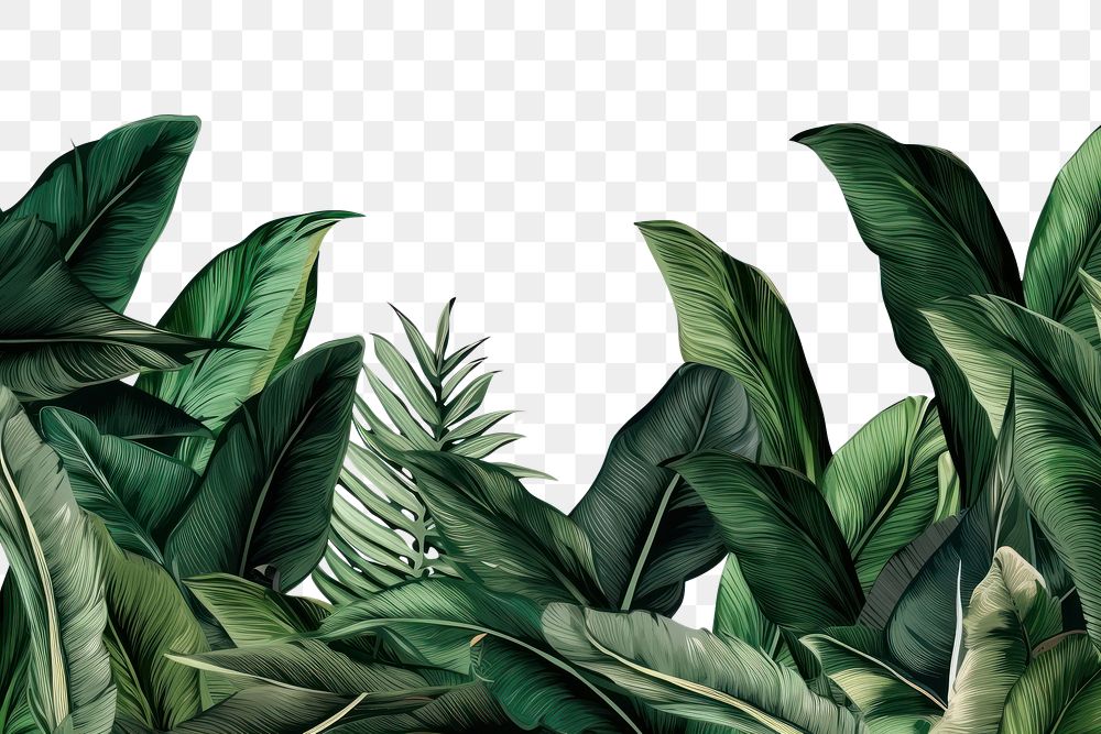 PNG Banana leaves green backgrounds tropics.