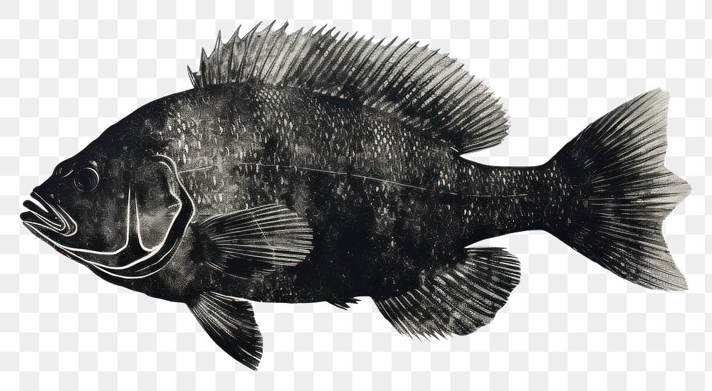PNG Fish animal nature black.