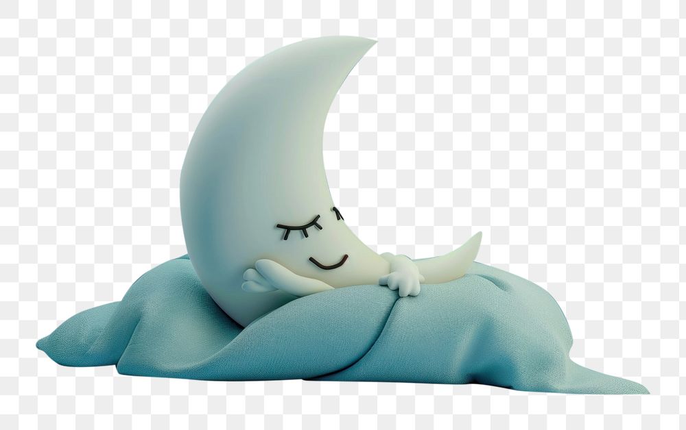 PNG Moon character sleep cartoon representation relaxation