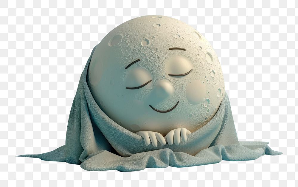 PNG Moon character sleep cartoon anthropomorphic representation