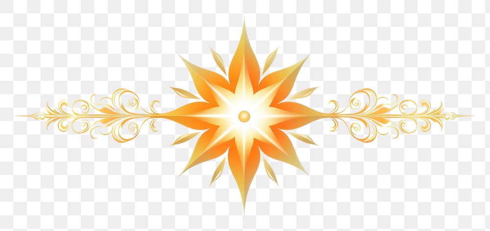 PNG Ornament divider star pattern yellow white background.