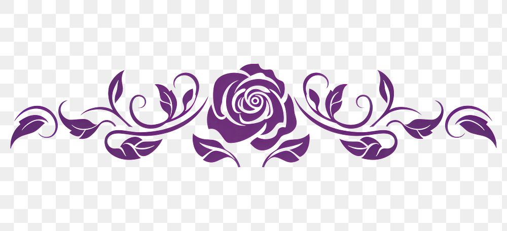 PNG Ornament divider rose gradient pattern purple flower.