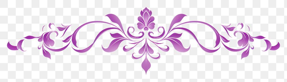 PNG Ornament divider rose gradient purple pattern flower.