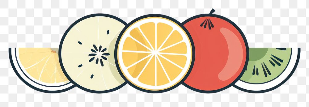PNG Fruits divider illustration grapefruit lemon plant.
