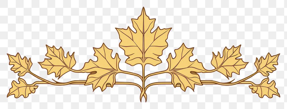 PNG Ornament divider maple leaf plant tree creativity.