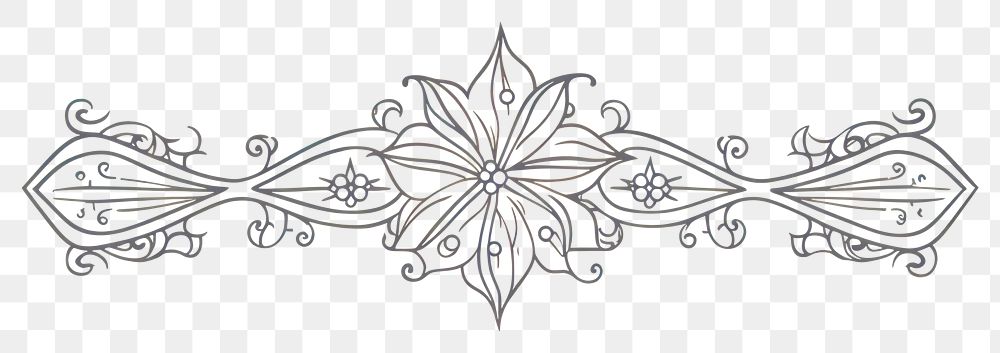 PNG Ornament divider star art pattern calligraphy.