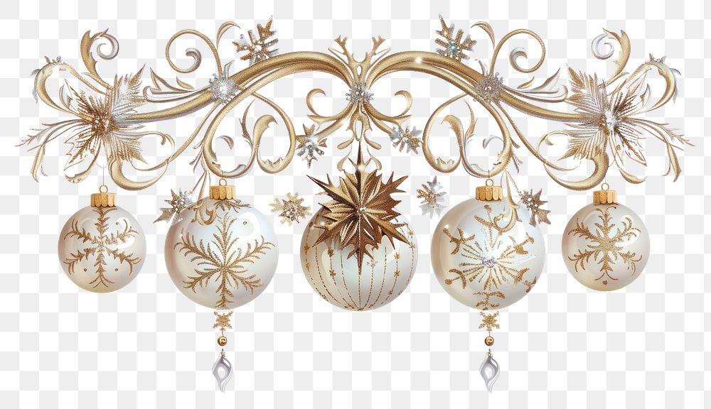 PNG Christmas decoration chandelier jewelry.