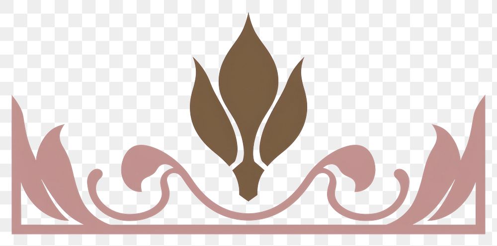PNG  Tulip divider ornament logo cartoon stencil.